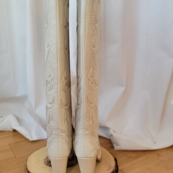 NEW! JEFFRY CAMPBELL ×  Deja Over-the-Knee Boots in TOUPE - Picture 3 of 9